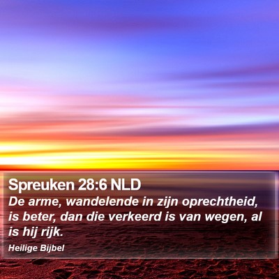 Spreuken 28:6 NLD Bible Verse Image