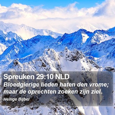 Spreuken 29:10 NLD Bible Verse Image