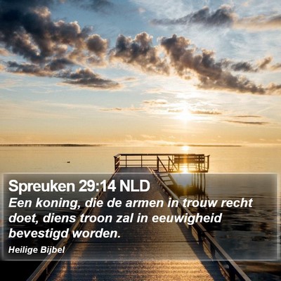 Spreuken 29:14 NLD Bible Verse Image