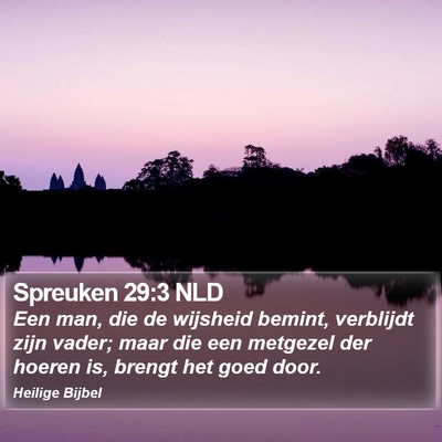 Spreuken 29:3 NLD Bible Verse Image
