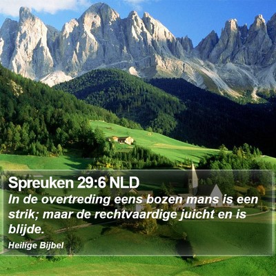 Spreuken 29:6 NLD Bible Verse Image