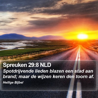 Spreuken 29:8 NLD Bible Verse Image