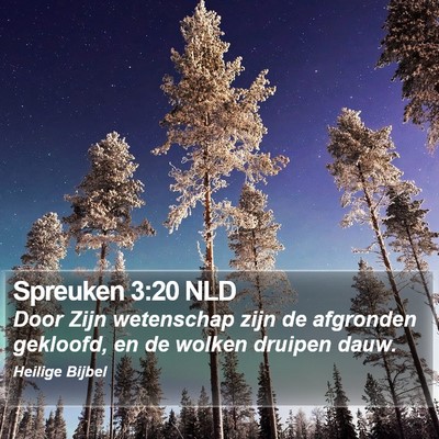 Spreuken 3:20 NLD Bible Verse Image