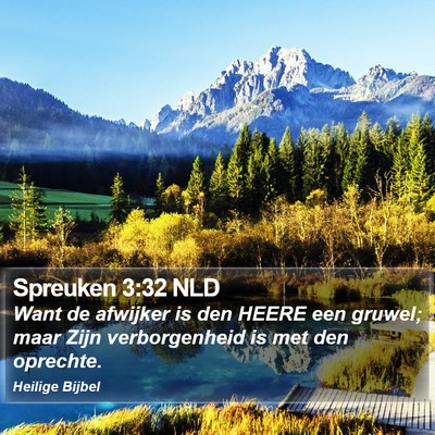 Spreuken 3:32 NLD Bible Verse Image