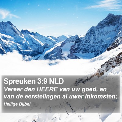 Spreuken 3:9 NLD Bible Verse Image