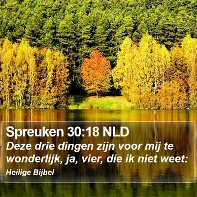 Spreuken 30:18 NLD Bible Verse Image