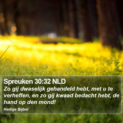 Spreuken 30:32 NLD Bible Verse Image