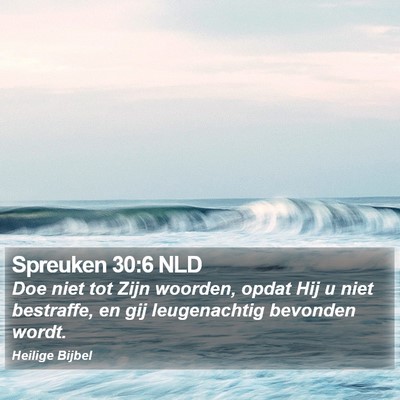Spreuken 30:6 NLD Bible Verse Image