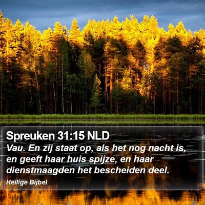 Spreuken 31:15 NLD Bible Verse Image