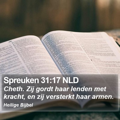 Spreuken 31:17 NLD Bible Verse Image