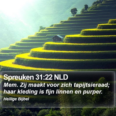 Spreuken 31:22 NLD Bible Verse Image