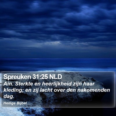 Spreuken 31:25 NLD Bible Verse Image