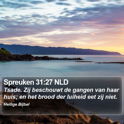 Spreuken 31:27 NLD Bible Verse Image