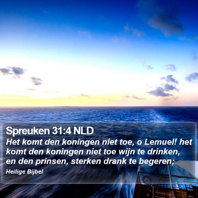 Spreuken 31:4 NLD Bible Verse Image