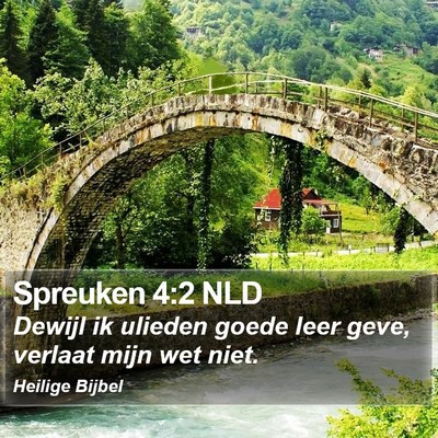 Spreuken 4:2 NLD Bible Verse Image