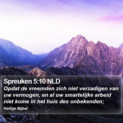 Spreuken 5:10 NLD Bible Verse Image
