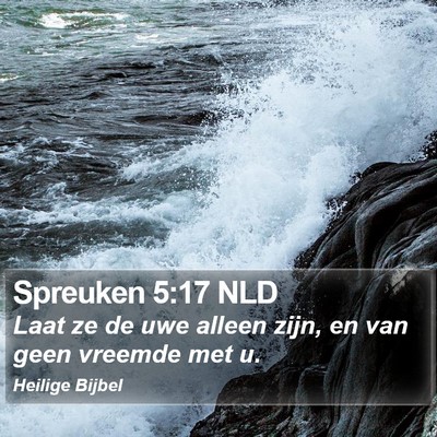 Spreuken 5:17 NLD Bible Verse Image