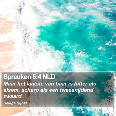 Spreuken 5:4 NLD Bible Verse Image