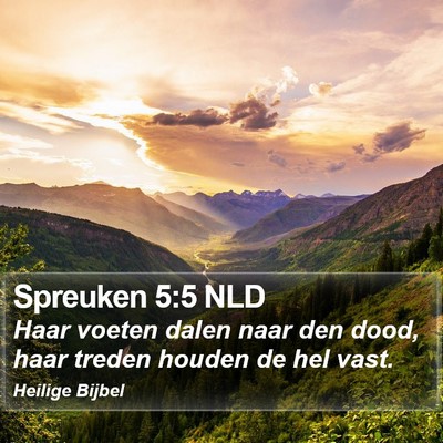 Spreuken 5:5 NLD Bible Verse Image