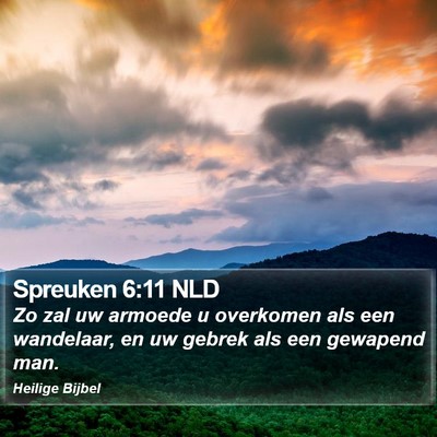 Spreuken 6:11 NLD Bible Verse Image