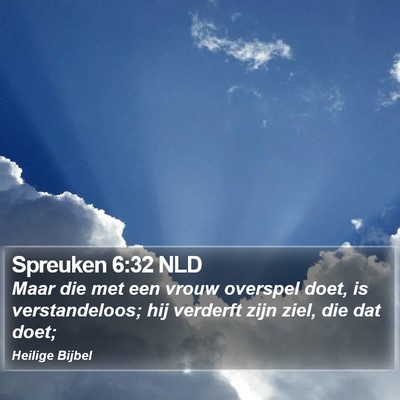 Spreuken 6:32 NLD Bible Verse Image