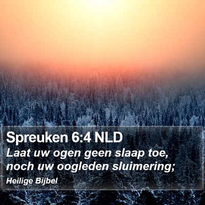 Spreuken 6:4 NLD Bible Verse Image