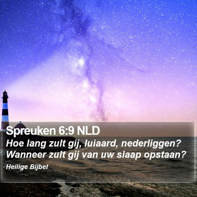 Spreuken 6:9 NLD Bible Verse Image