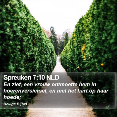 Spreuken 7:10 NLD Bible Verse Image