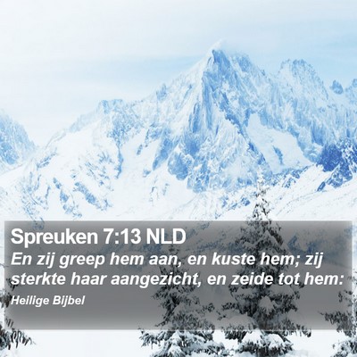 Spreuken 7:13 NLD Bible Verse Image