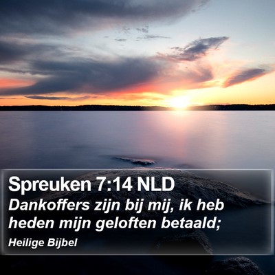 Spreuken 7:14 NLD Bible Verse Image