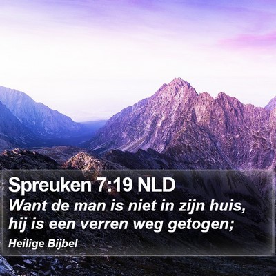 Spreuken 7:19 NLD Bible Verse Image