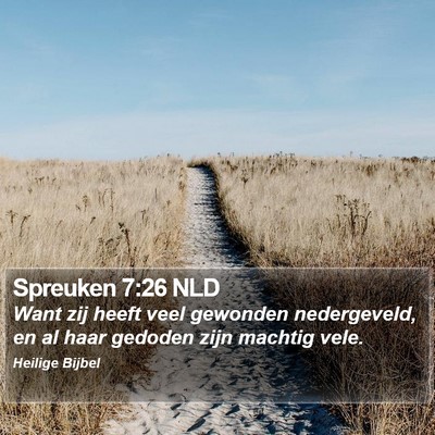 Spreuken 7:26 NLD Bible Verse Image