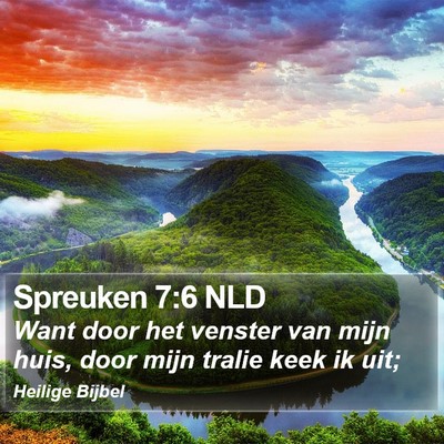 Spreuken 7:6 NLD Bible Verse Image