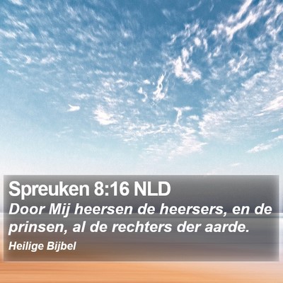 Spreuken 8:16 NLD Bible Verse Image