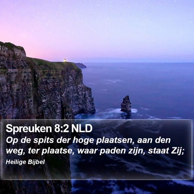 Spreuken 8:2 NLD Bible Verse Image
