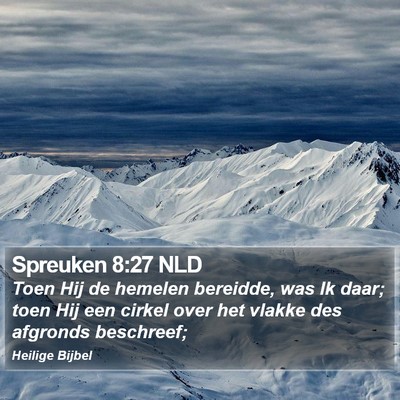 Spreuken 8:27 NLD Bible Verse Image