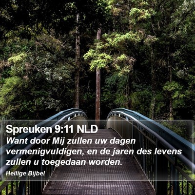 Spreuken 9:11 NLD Bible Verse Image