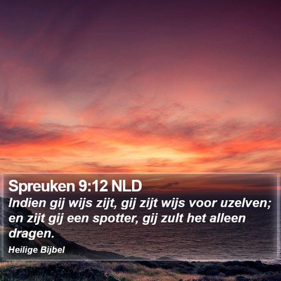 Spreuken 9:12 NLD Bible Verse Image