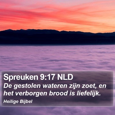 Spreuken 9:17 NLD Bible Verse Image