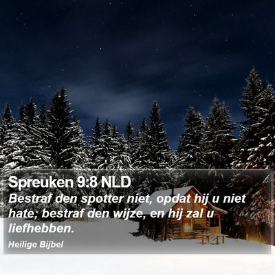 Spreuken 9:8 NLD Bible Verse Image