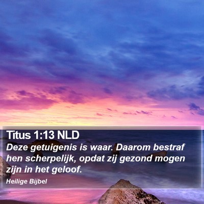 Titus 1:13 NLD Bible Verse Image