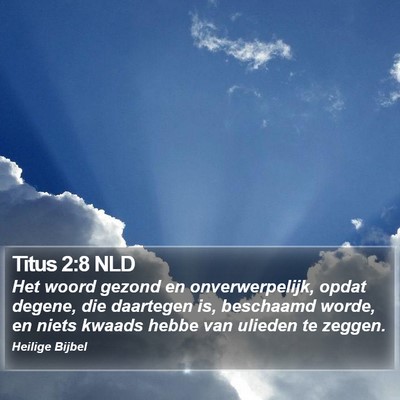 Titus 2:8 NLD Bible Verse Image