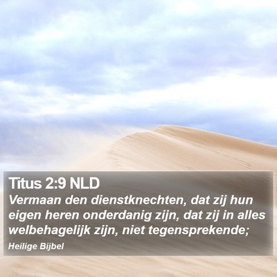 Titus 2:9 NLD Bible Verse Image