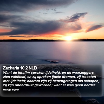 Zacharia 10:2 NLD Bible Verse Image