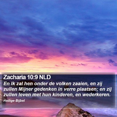 Zacharia 10:9 NLD Bible Verse Image