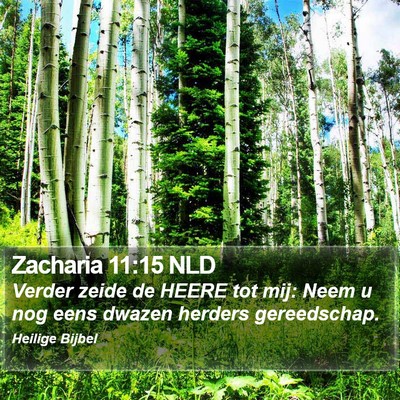Zacharia 11:15 NLD Bible Verse Image