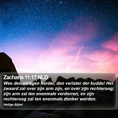 Zacharia 11:17 NLD Bible Verse Image