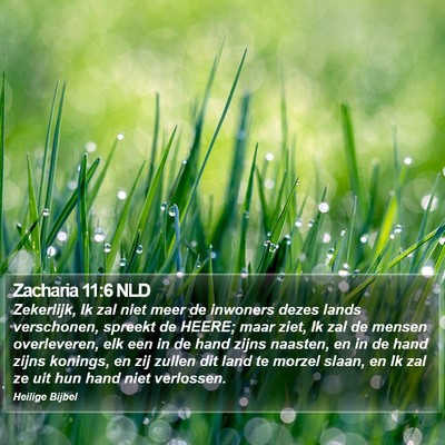 Zacharia 11:6 NLD Bible Verse Image