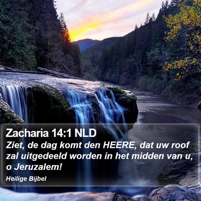 Zacharia 14:1 NLD Bible Verse Image