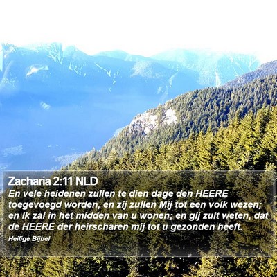 Zacharia 2:11 NLD Bible Verse Image